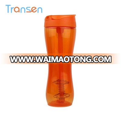 2019 Hot sale plastic water bottle 700ml protein shaker bottle with straw food grade water bottle shaker with metal mix ball