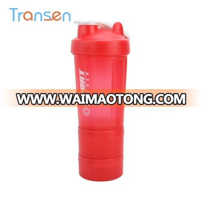 Custom shaker cup with storage box 16OZ plastic water bottle