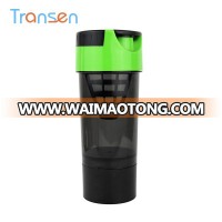 Hot sale promotional colorful food grade cyclone plastic shaker water bottle BPA free protein shaker water bottle