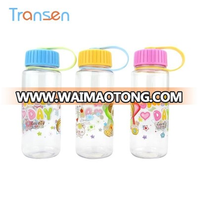 2018 Hot Selling Products Private Label Plastic Bottle With Hand Ring Eco-friendly 450ml Juice Water Bottle For Kids