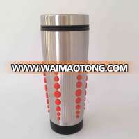 new stainless steel plastic auto mug